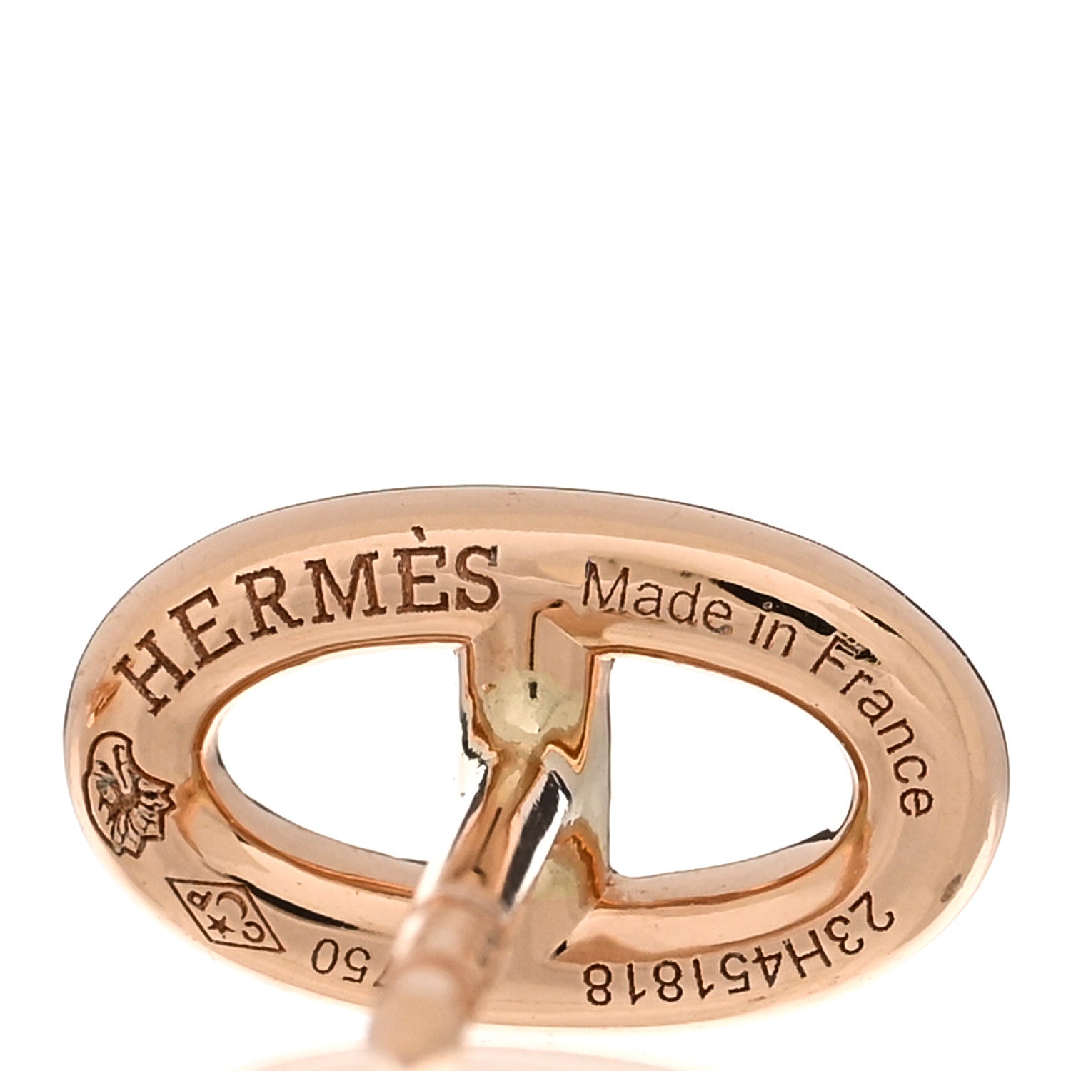 Hermes 18K Rose Gold TPM Farandole Stud Earrings 4 of 5