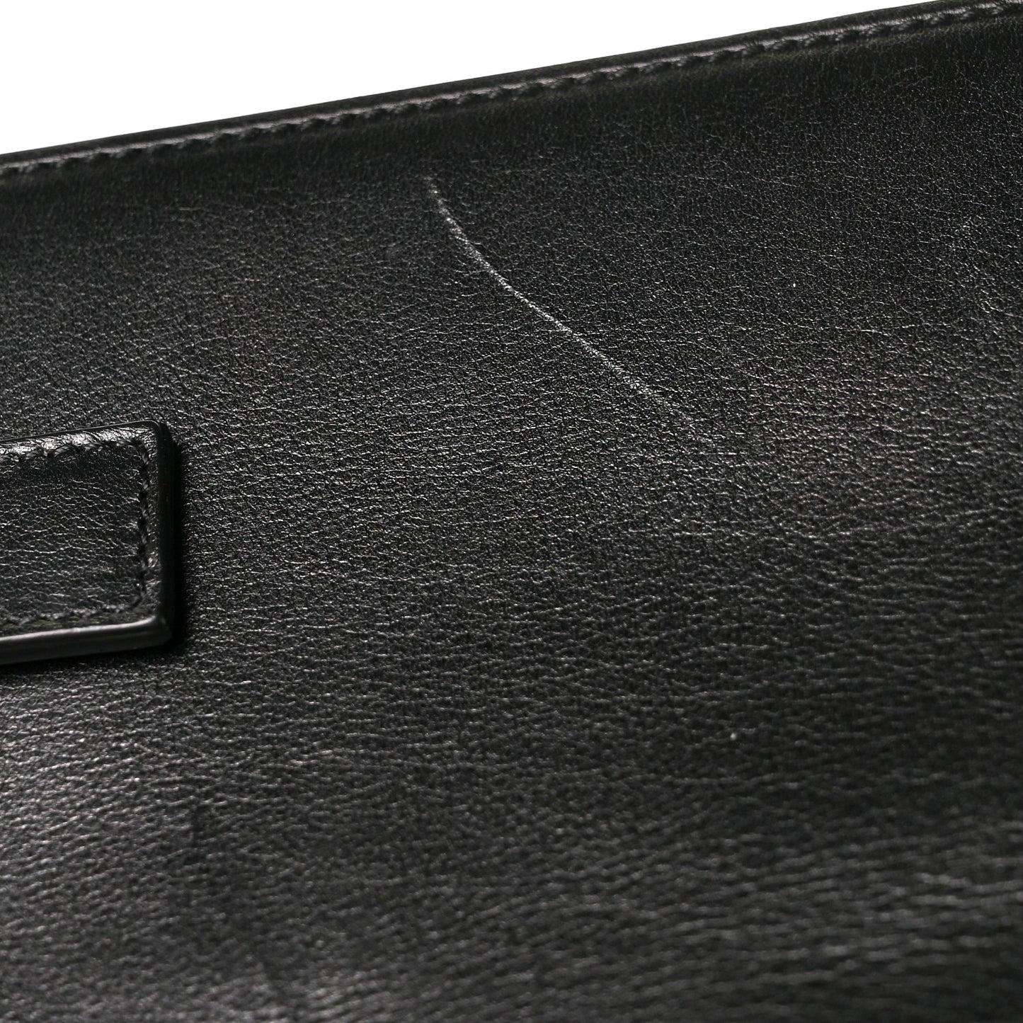 Calfskin Sac De Jour Clutch Black