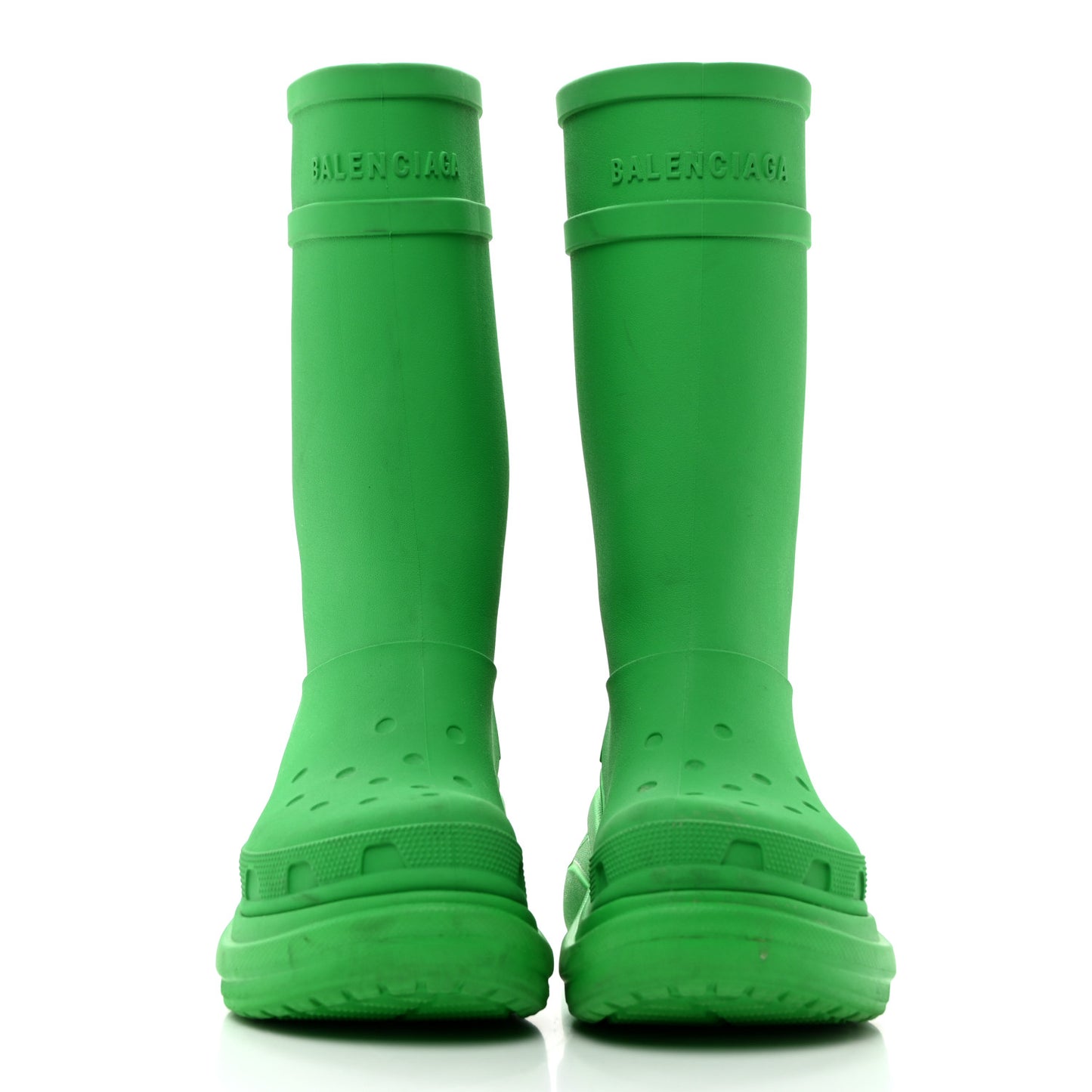 X CROCS Rubber Womens Rain Boots 39 Grass Green