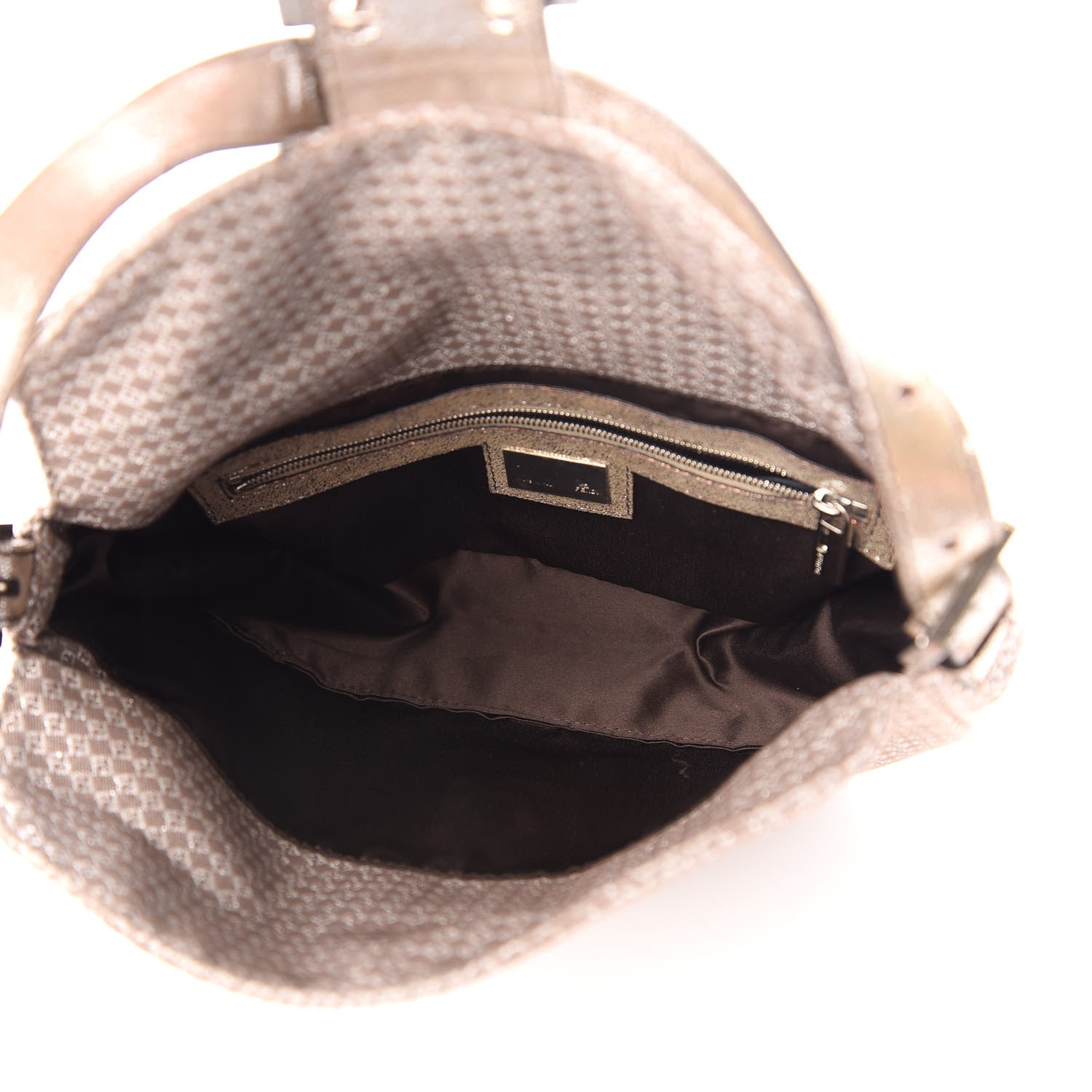 Fendi Metallic Zucchino Baguette Silver 5 of 9