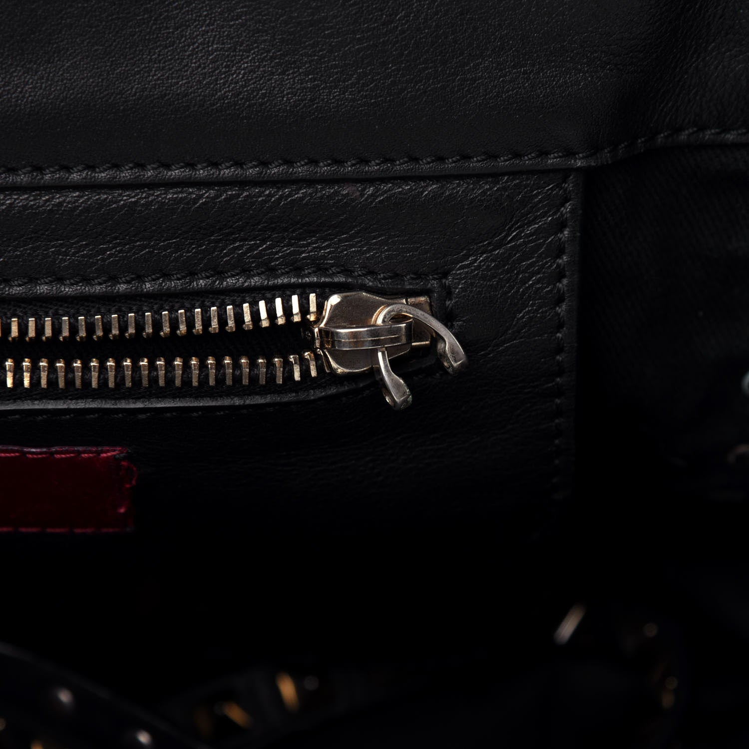 Valentino Garavani Vitello Small Rockstud Tote Black 8 of 11