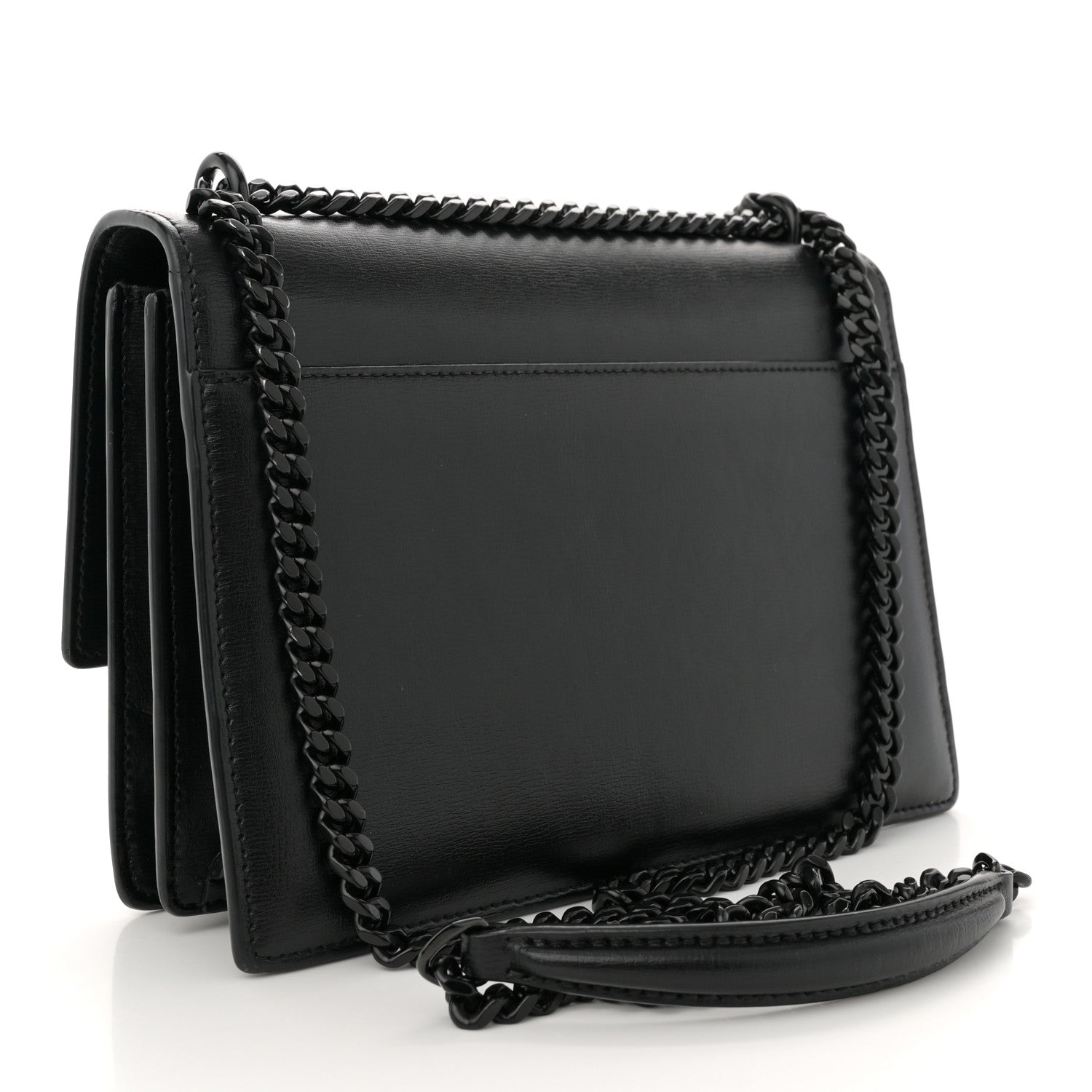 Saint Laurent Calfskin Medium Monogram Monochrome Sunset Black 3 of 15