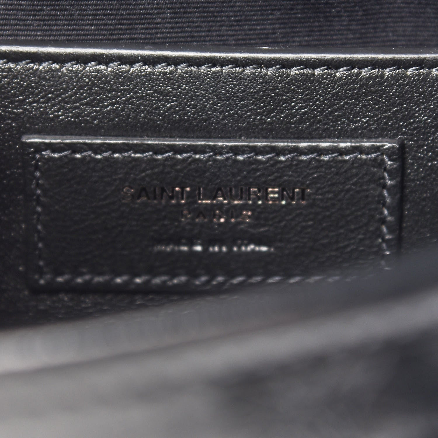 Saint Laurent Crinkled Calfskin Matelasse Monogram Baby Niki Chain Satchel Black 6 of 8