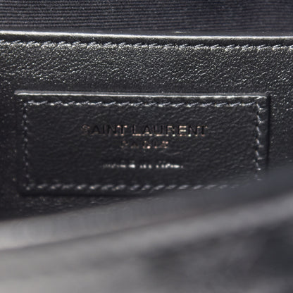 Saint Laurent Crinkled Calfskin Matelasse Monogram Baby Niki Chain Satchel Black 6 of 8