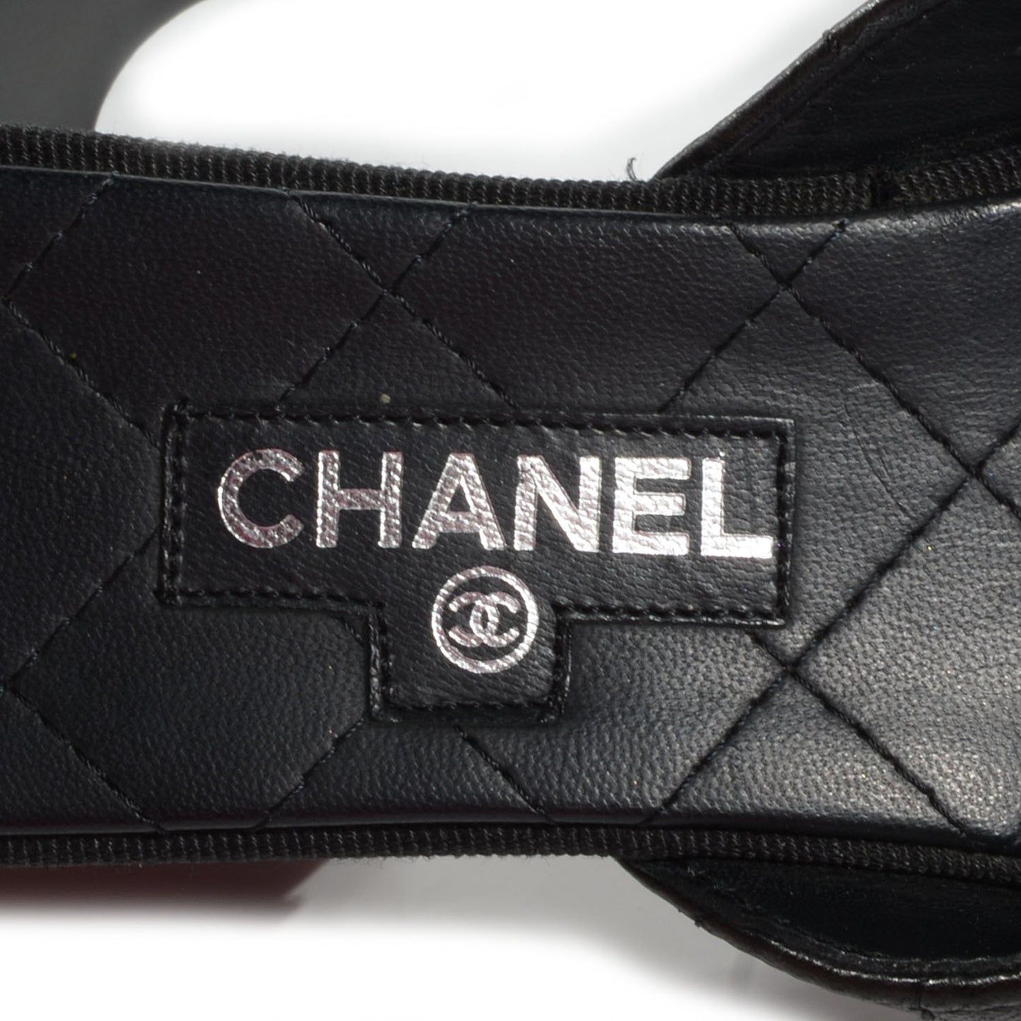 Lambskin Quilted CC Turnlock Sandals 36.5 Black