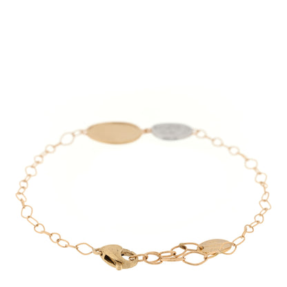 Marco Bicego 18K Yellow White Gold Diamond Lunaria Petite Double Leaf Bracelet 2 of 3