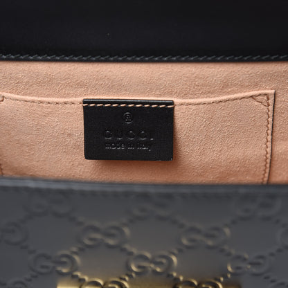 Gucci Guccissima Small Padlock Shoulder Bag Black 6 of 11