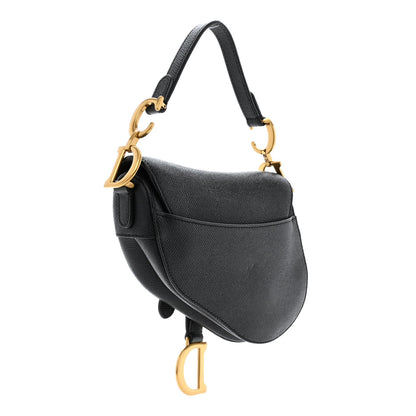 Christian Dior Grained Calfskin Mini Saddle Bag Black 3 of 11