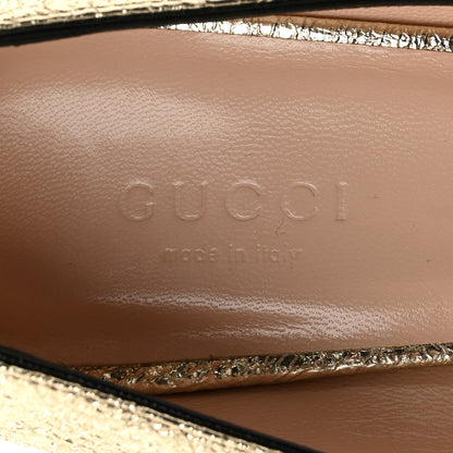 Gucci Galassia GG Marmont Fringe 50mm Loafer Pumps 37 Platino 7 of 9