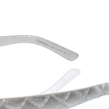 Chanel Leather Quilted CC Sunglasses 4157 Silver 4 of 7