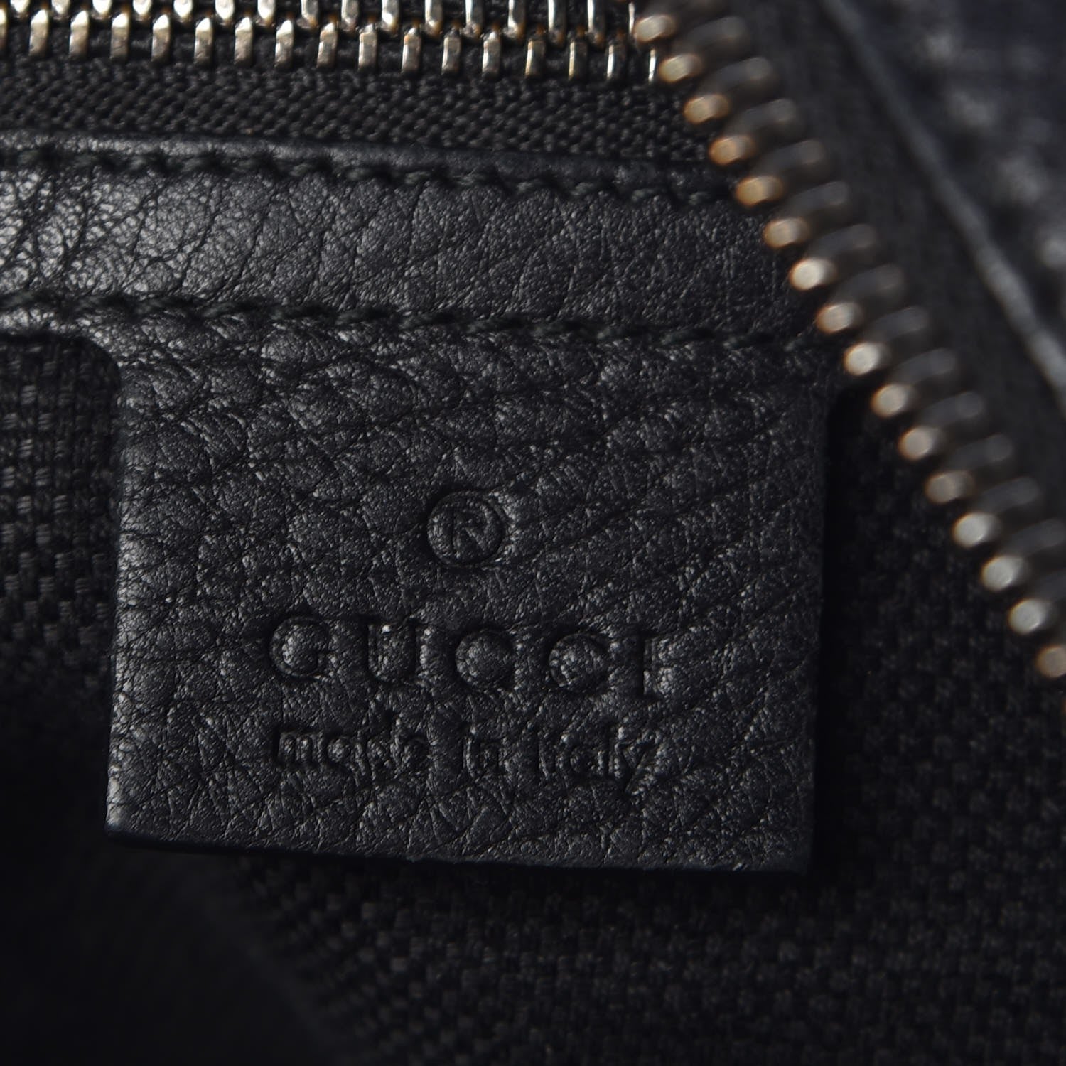 Gucci Pebbled Calfskin Medium Soho Chain Hobo Black 6 of 9