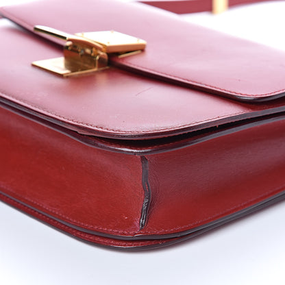 Celine Box Calfskin Medium Classic Box Flap Bag Red 9 of 17
