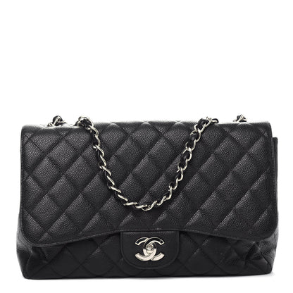 Chanel Caviar Quilted Jumbo Single Flap Black 1 of 14