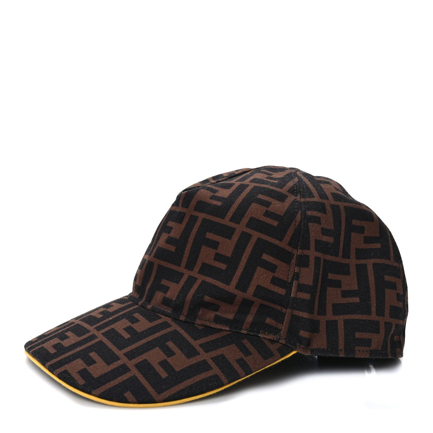 Fendi Canvas FF Reloaded Baseball Hat Tobacco Yellow 1 of 8