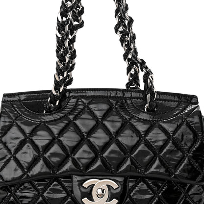 Chanel Patent Quilted Day Glo Flap Bag Black 9 of 11