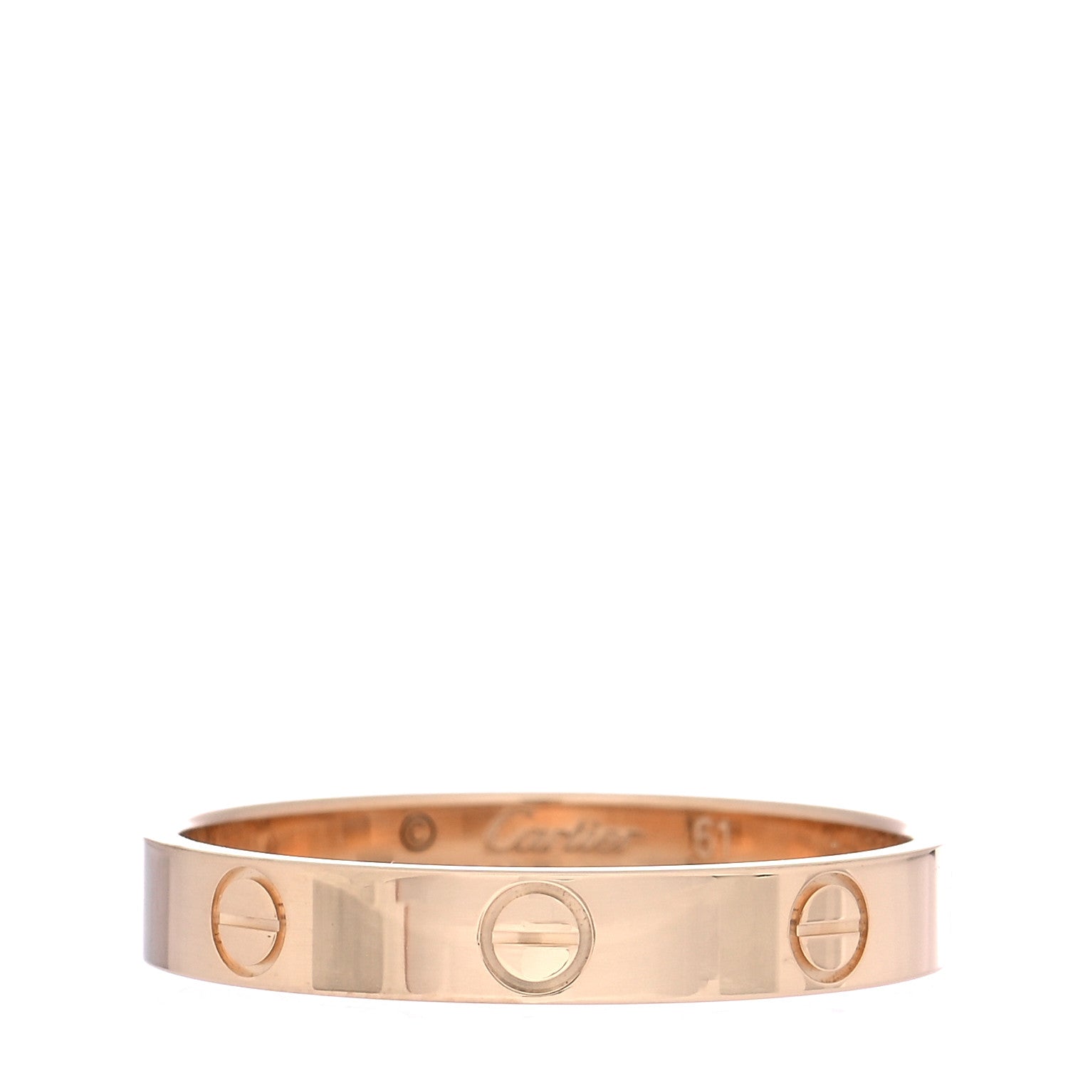 Cartier 18K Yellow Gold 3.5mm LOVE Wedding Band Ring 61 9.5 1 of 6