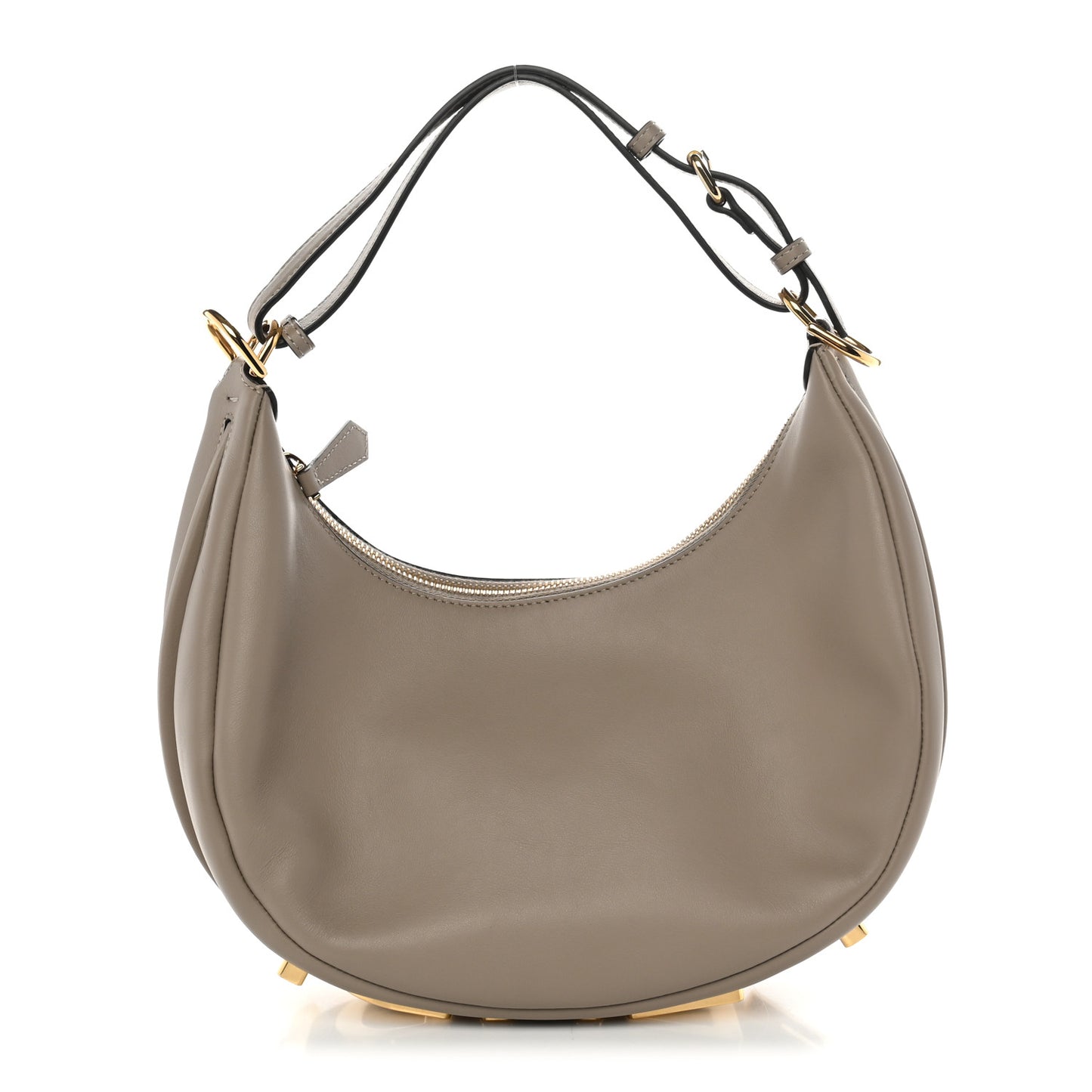 Vitello Grace Matte Small Fendigraphy Hobo Bag Tortora