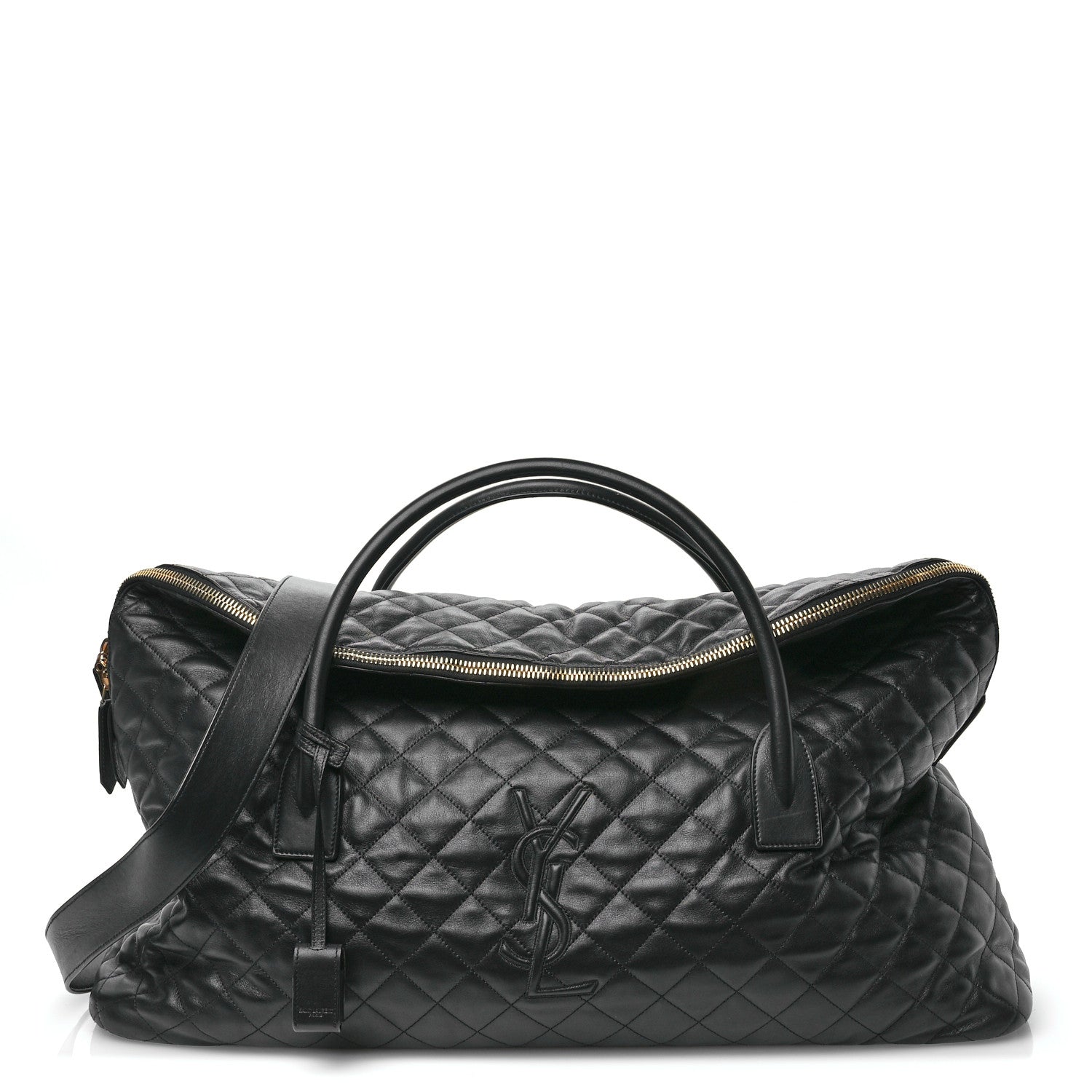Saint Laurent Calfskin Quilted ES Giant Travel Bag Black 1 of 11
