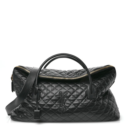 Saint Laurent Calfskin Quilted ES Giant Travel Bag Black 1 of 11