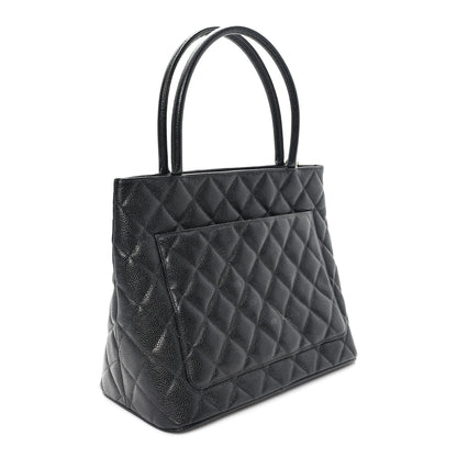 Chanel Caviar Quilted Medallion Tote Black 3 of 10