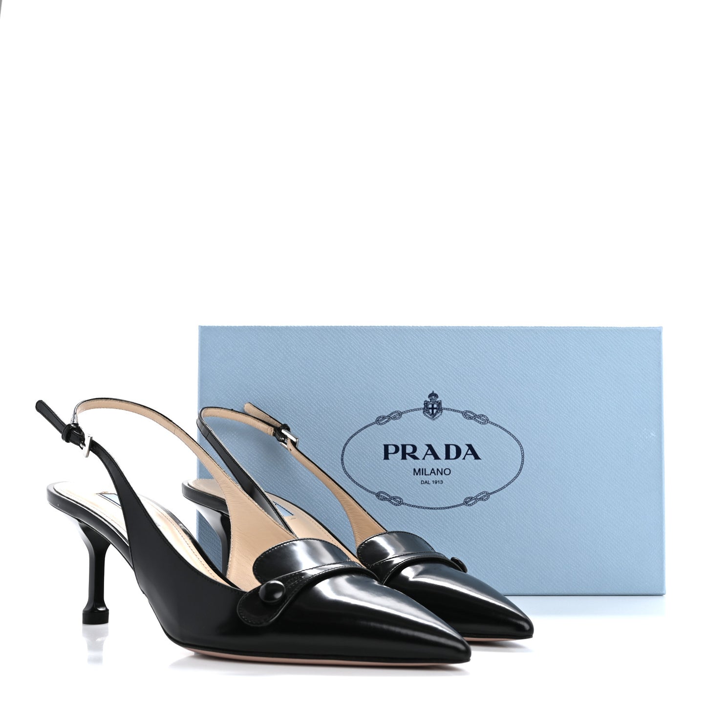 Spazzolato Slingback Pumps 39 Black