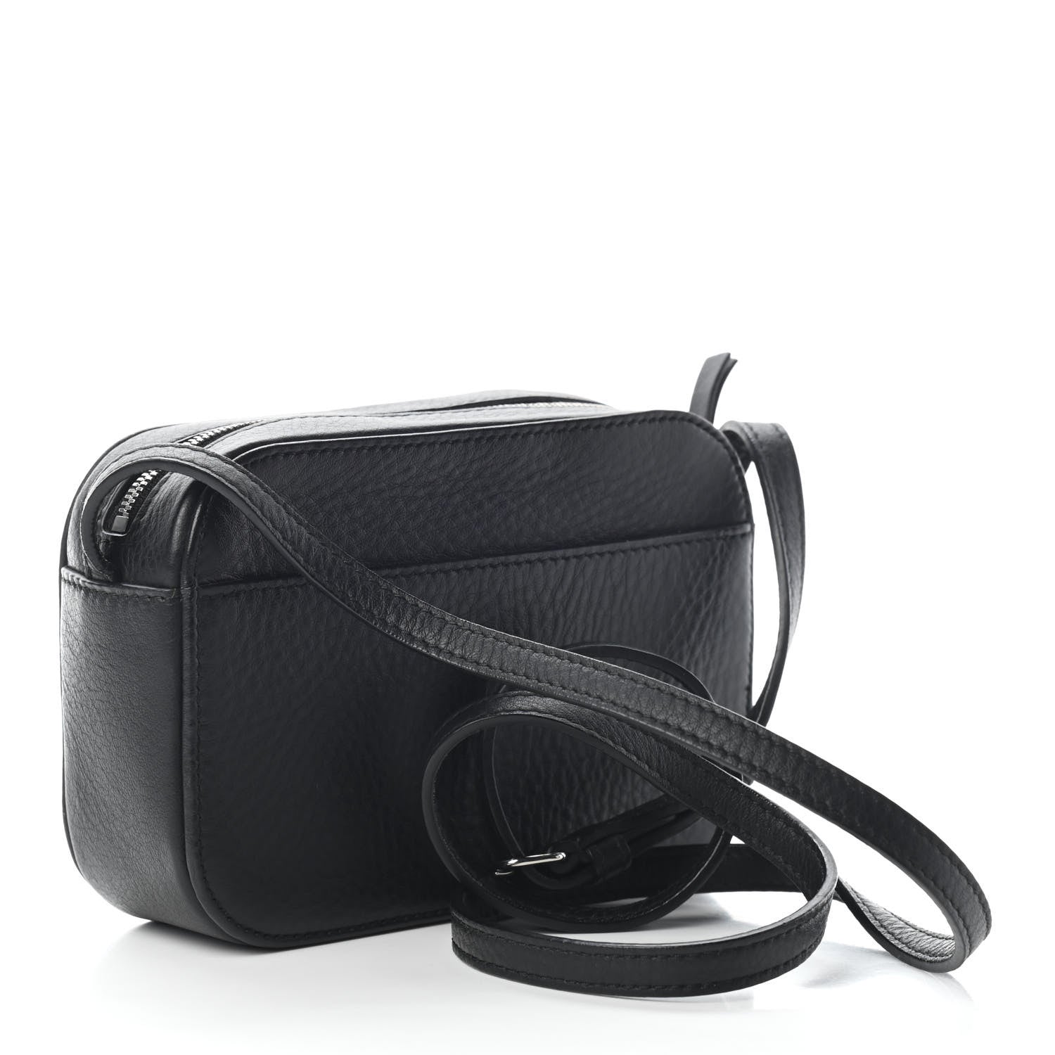 Balenciaga Calfskin Kittens Logo XS Everyday Camera Bag Black White 2 of 7