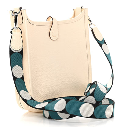 Hermes Taurillon Clemence Flipperball Sangle Evelyne TPM Nata Black Vert Bosphore 3 of 12