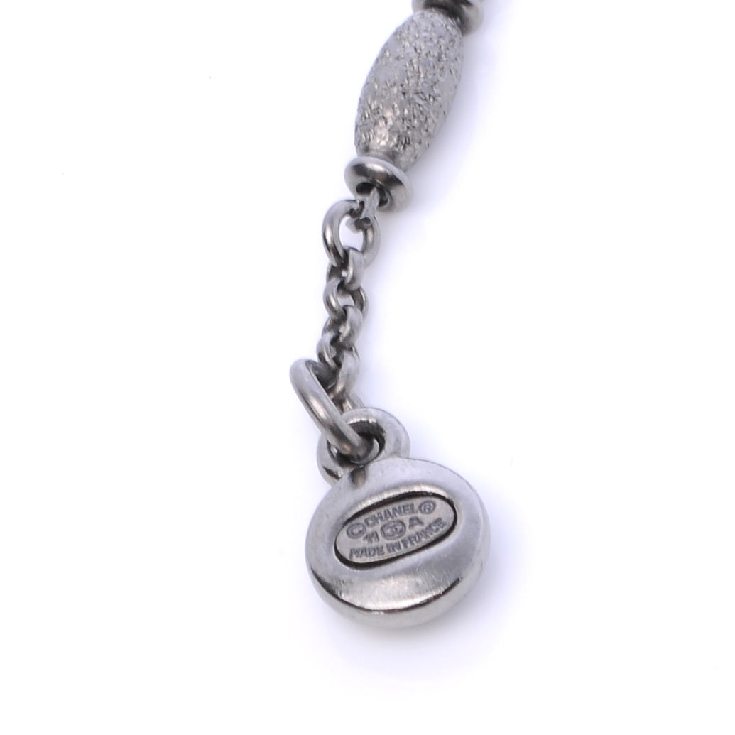 Crystal CC Pearl Drop Necklace