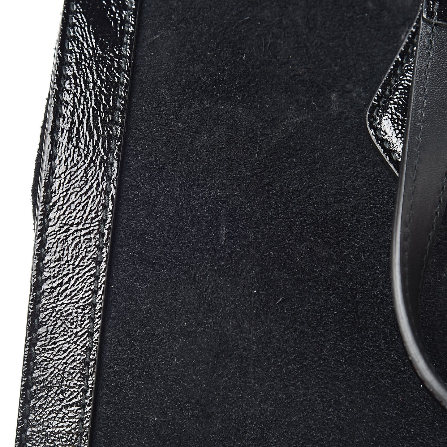 Suede Patent GG Web Medium Ophidia Tote Bag Black