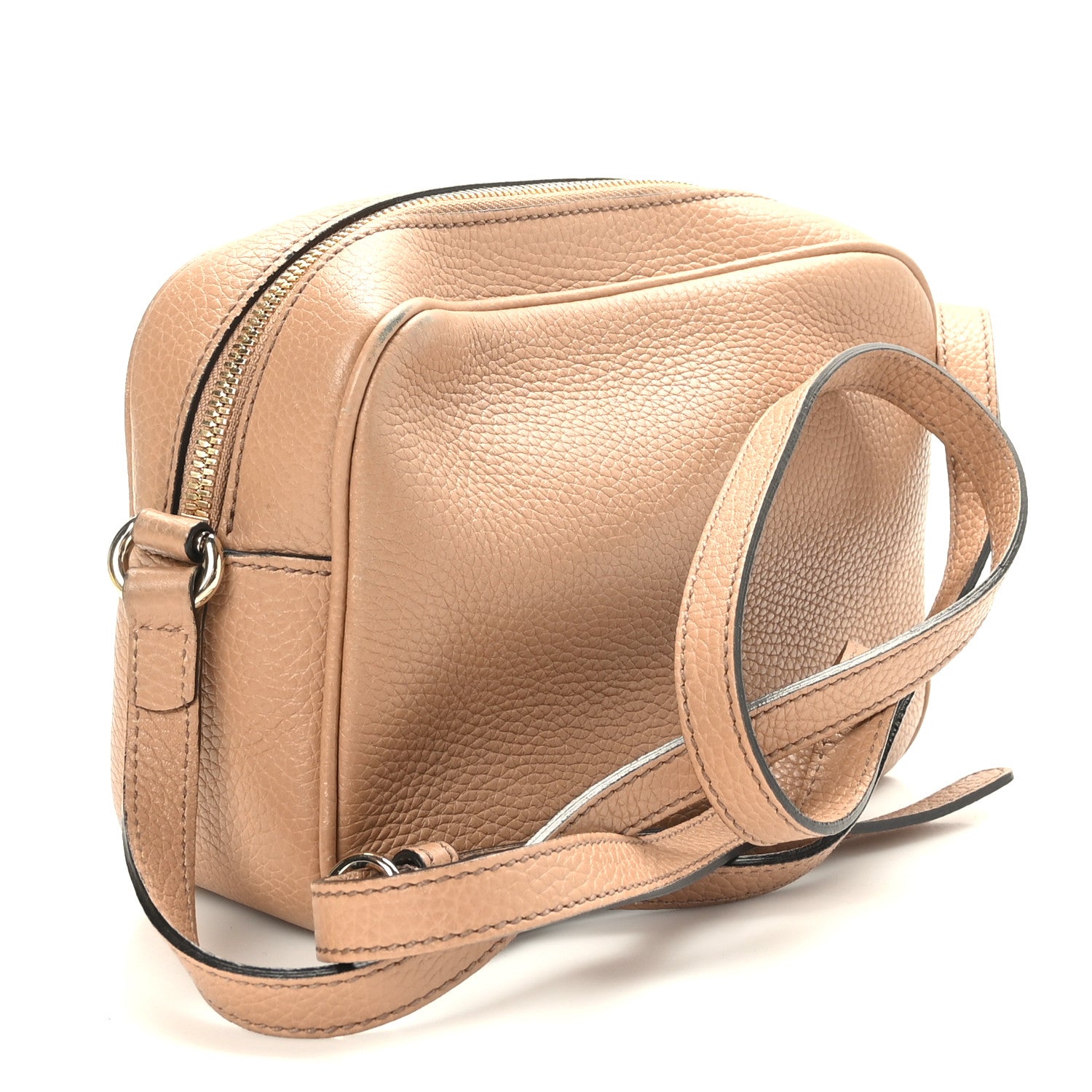 Gucci Pebbled Calfskin Small Soho Disco Bag Camelia 3 of 10