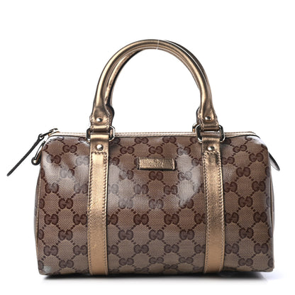 Gucci Crystal Monogram Small Joy Boston Gold 1 of 6