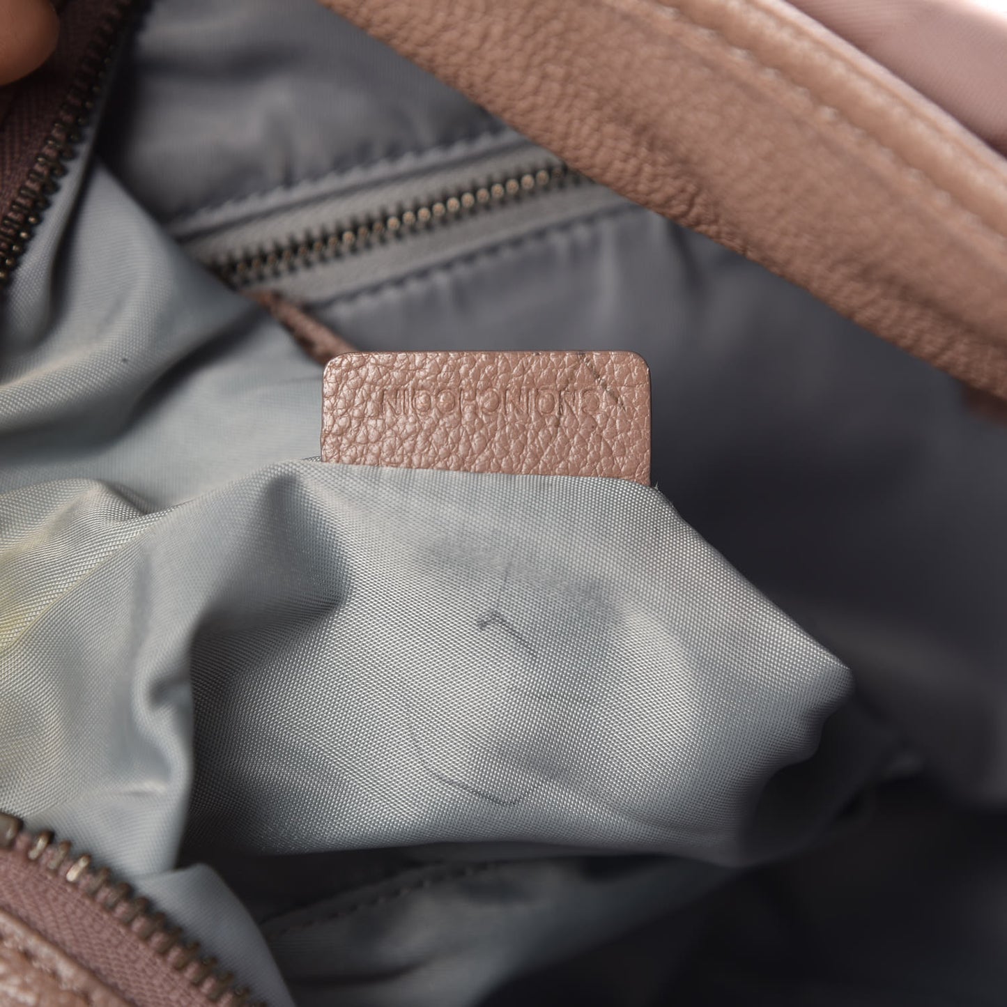 Nylon Tonal Check Drawstring Tote Light Pink