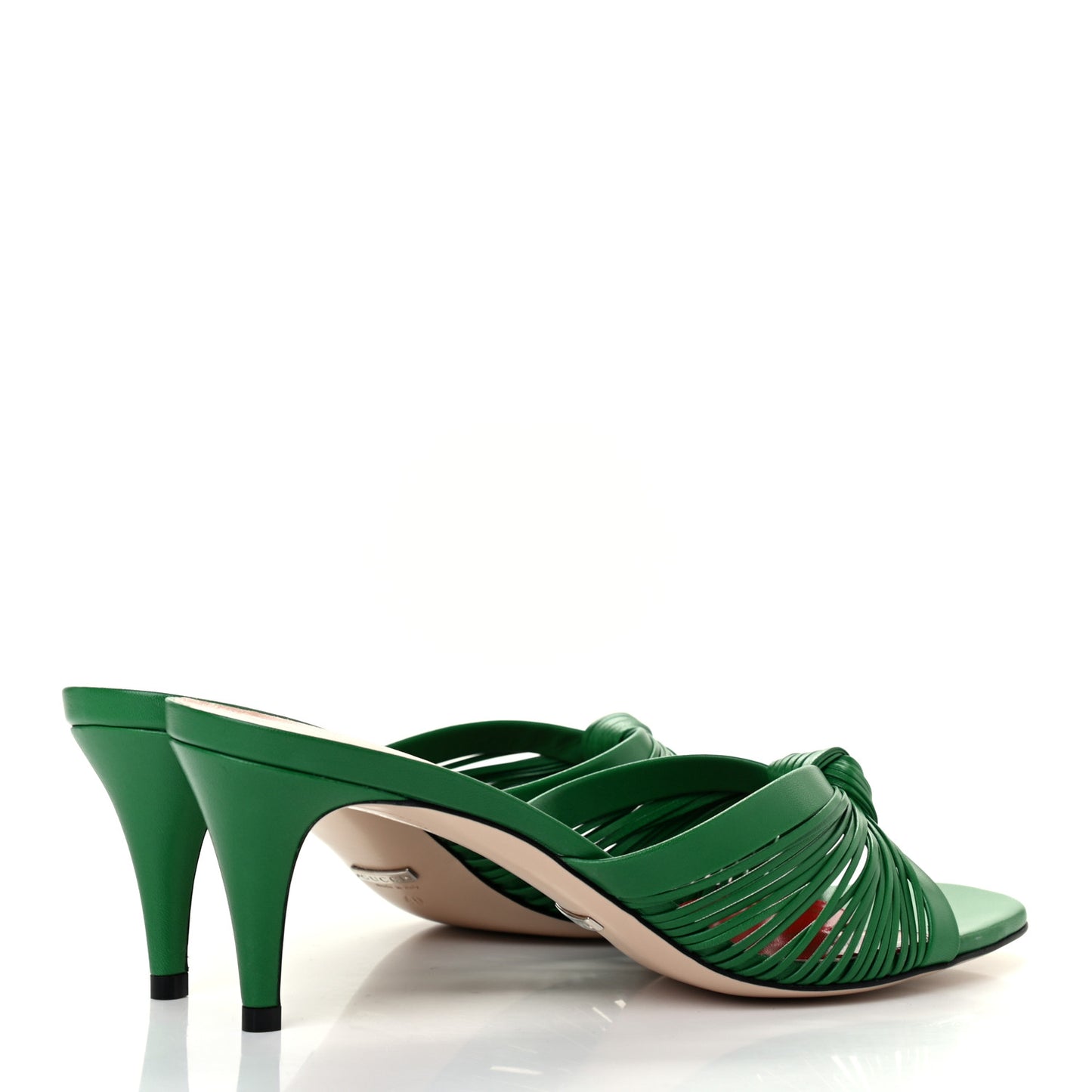 Malaga Kid Crawford Knot Mid Heel Slide Sandals 40 New Shamarock
