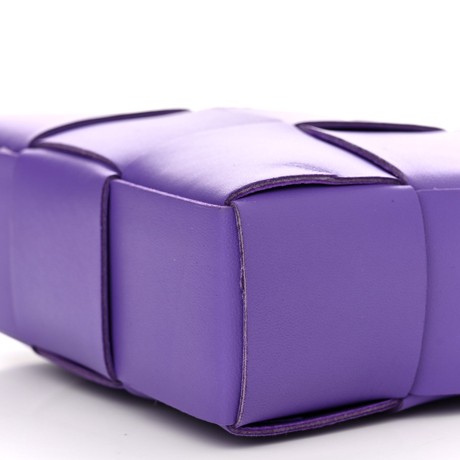 Bottega Veneta Lambskin Maxi Intrecciato North South Cassette Tote Purple 9 of 9