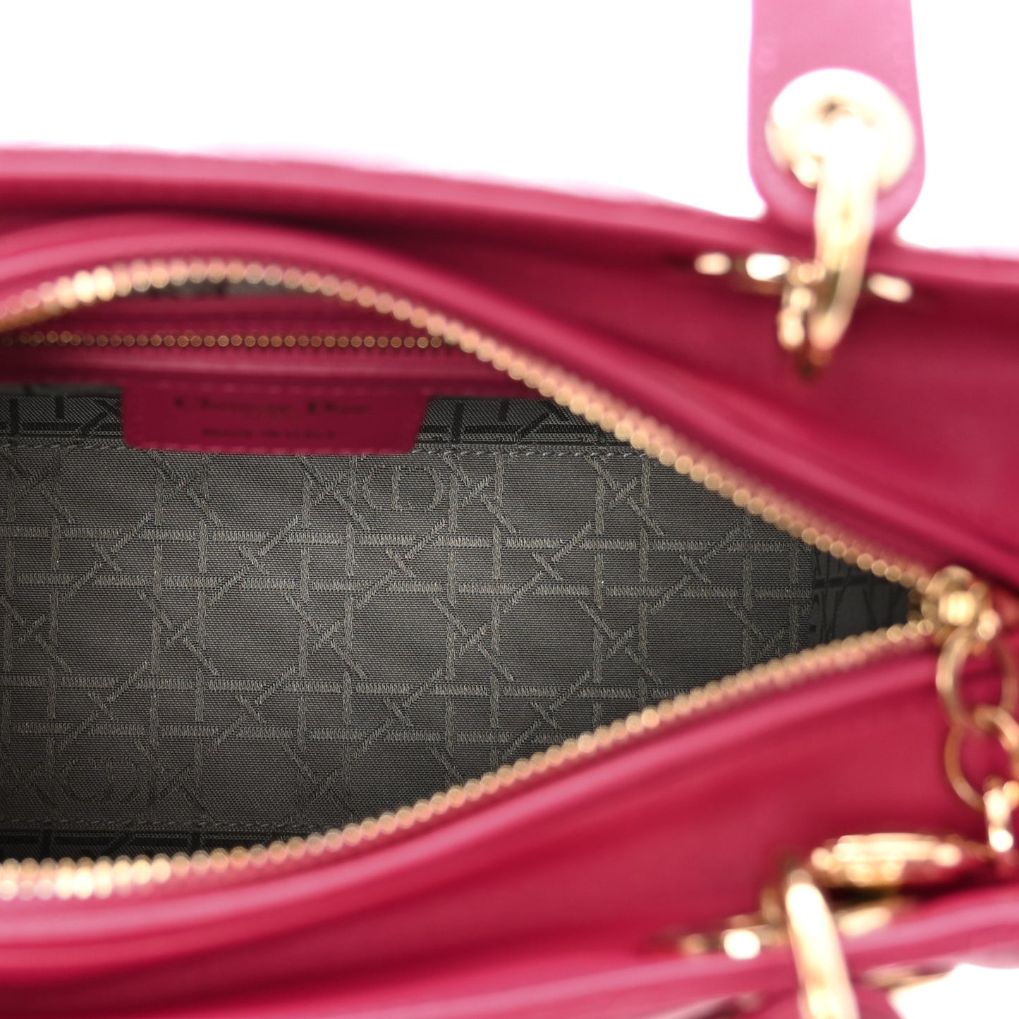 Lambskin Cannage Medium Lady Dior Pink