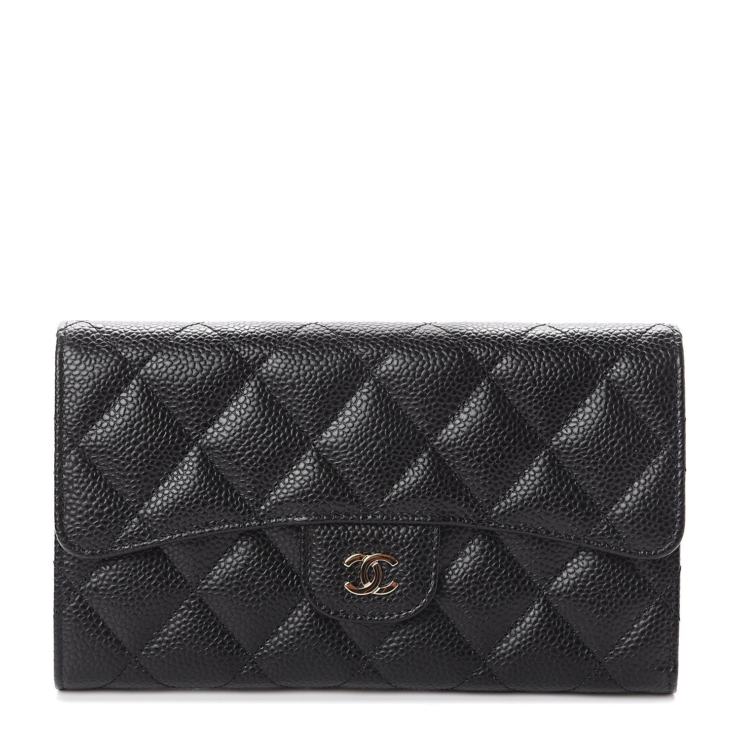 Chanel Caviar Quilted Large Flap Wallet Black 1 of 7