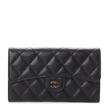 Chanel Caviar Quilted Large Flap Wallet Black 1 of 7