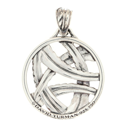 David Yurman Sterling Silver 18K Yellow Gold Papyrus Enhancer Pendant 3 of 4