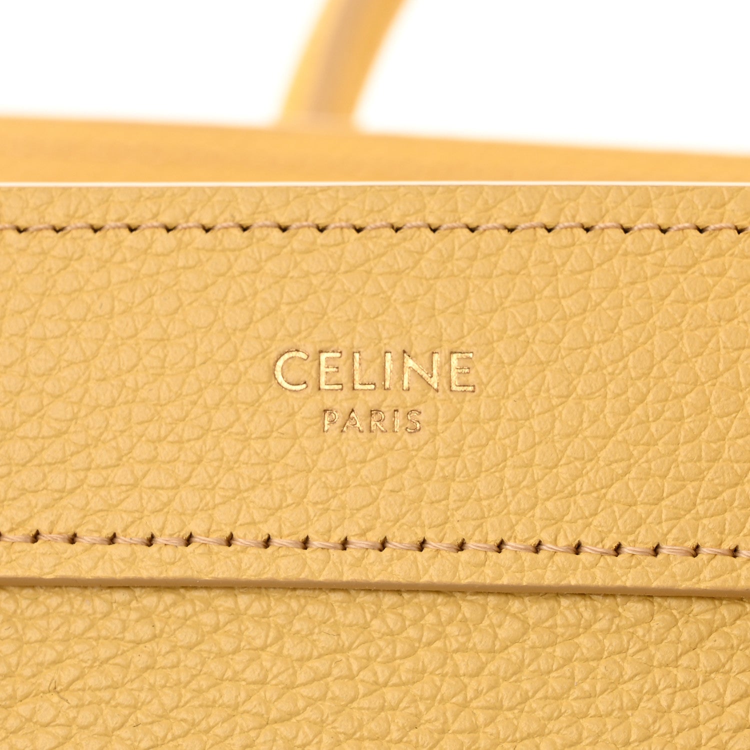 Celine Drummed Calfskin Nano Luggage Pollen 6 of 11