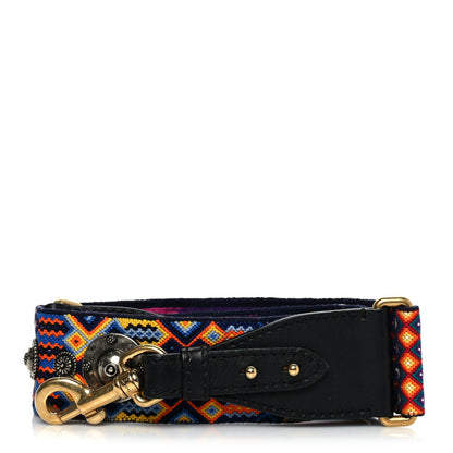 Christian Dior Canvas Embroidered Studded Mexico Shoulder Strap Multicolor 1 of 6