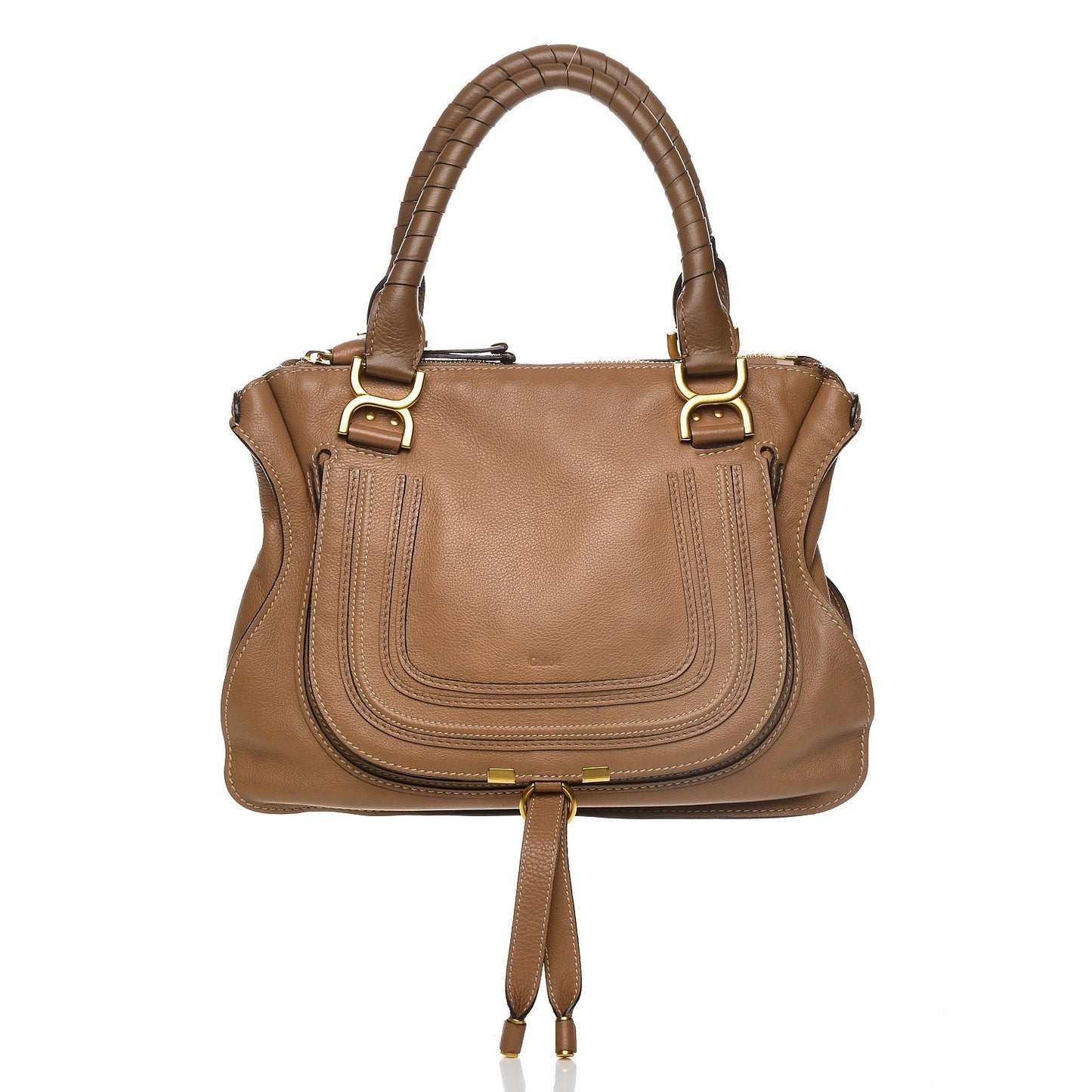 Calfskin Medium Marcie Satchel Nut