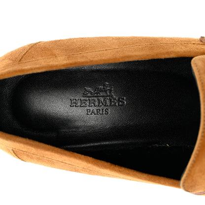Hermes Suede Goatskin Womens Foch 60 Pumps 38.5 Naturel 7 of 10