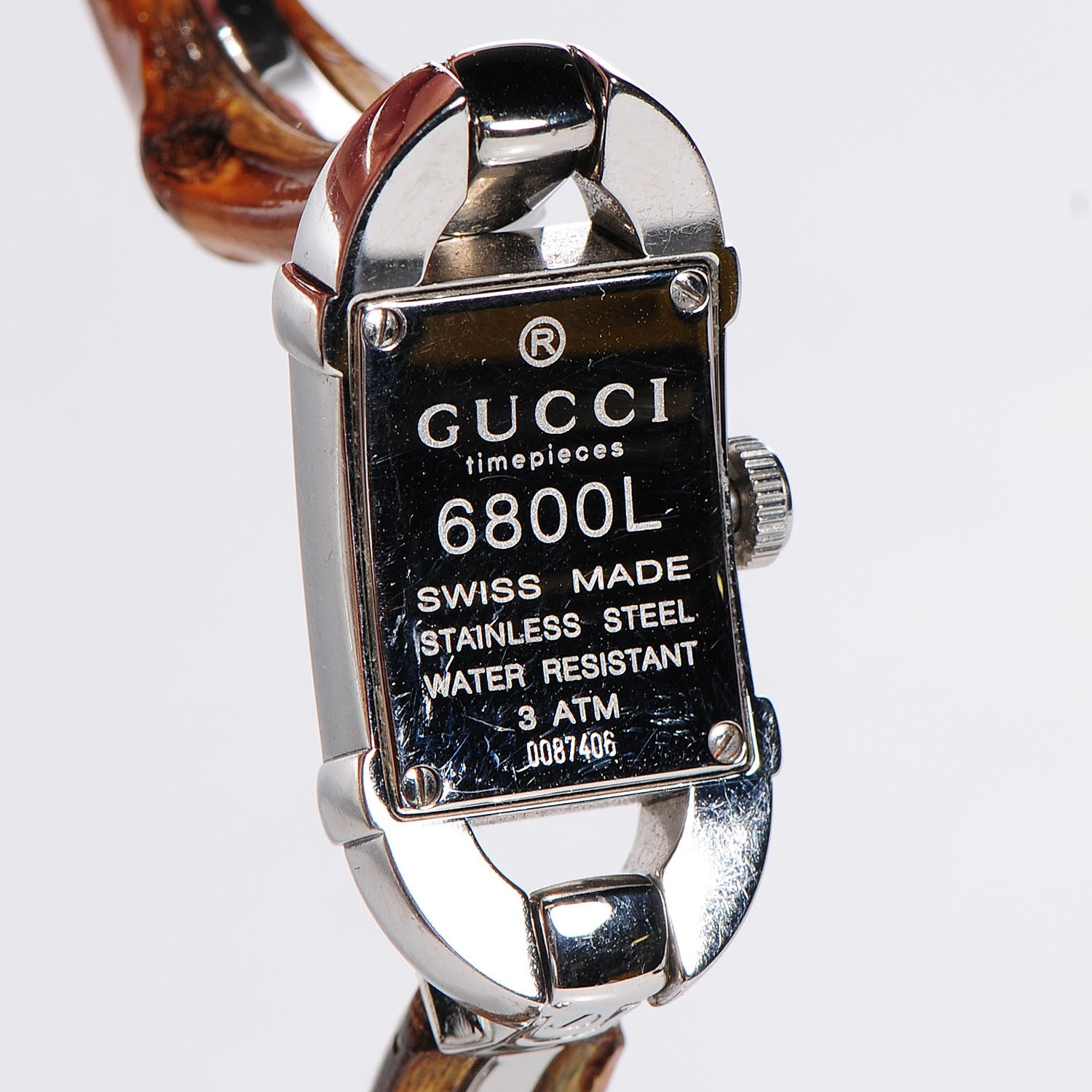 Gucci Stainless Steel Bamboo 16mm 6800L Quartz Watch 5 of 6