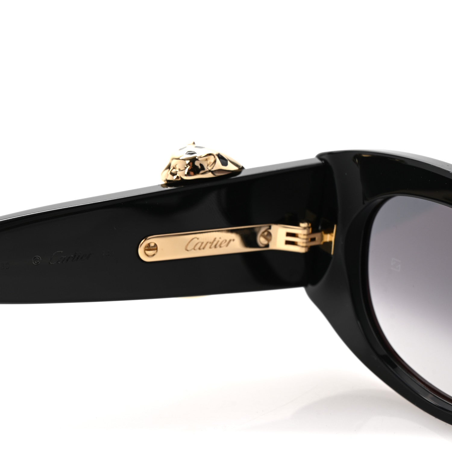 Cartier Acetate Panthere C-Logo Sunglasses CT0472S Black 5 of 7