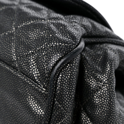 Chanel Metallic Caviar Quilted Timeless Accordion Flap Dark Silver 9 of 14