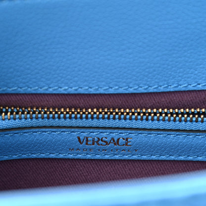 Versace Raffia La Medusa Chain Tote Blue 6 of 10