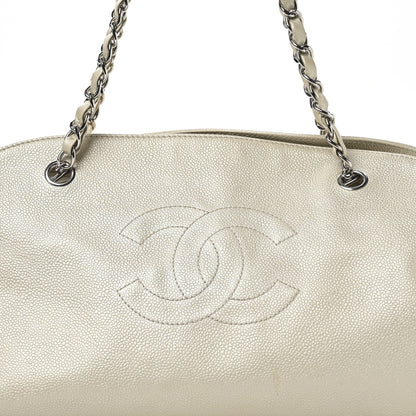 Chanel Caviar Quilted Timeless CC Bowler Bag White 8 of 12