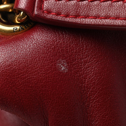 Saint Laurent Lambskin Quilted Small Loulou Puffer Monogram Chain Satchel Red 12 of 12