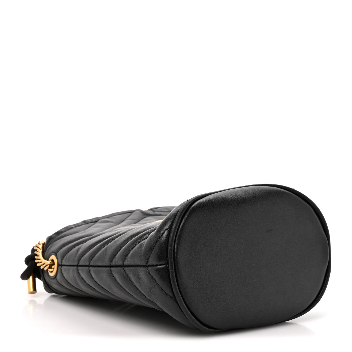 Gucci Calfskin Matelasse Mini GG Marmont 2.0 Bucket Bag Black 4 of 12