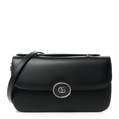 Gucci Senna Calfskin Petite GG Top Handle Shoulder Bag Black 1 of 11